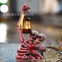 Halloween Solar Skull Lantern Decoration for Outdoor Garden