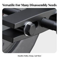 Multi-Functional Crankshaft Pulley Puller Multifunction Harmonic Vibration Damper Puller Adjustable Steering Wheel Removal Tool Long-Lasting for Auto Technicians, DIY Enthusiasts, Car Owners, Engine Repair, Vehicle Maintenance, Workshop, Garage
