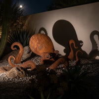 Garden Stake Sculpture Nautical Cephalopod Sculpture Rustic Giant Squid Garden Statue for Homeowners