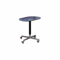 Rotatable Top Adjustable Round Pedestal Table Luxury Stone Look Pedestal Drink Table Minimalist design and living Room Furniture Movable for Apartment Dwellers, property owners, Students, Small areas, Bedroom, Lounge Area, Home Office