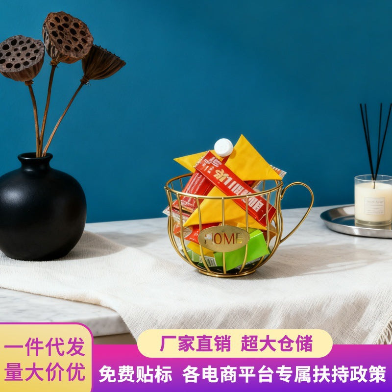 Nordic Style Snack and Candy Storage Rack for Coffee Shop Table Display