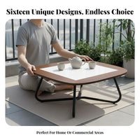 Outdoor Tea Table Simple Design Outdoor Tea Table Weather Resistant for Cafe Owners, Hotel Managers, Porch, Deck, Poolside