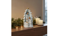 Resin Manger Scene Figurine Modern Design Christmas Tree Nativity Scene Handcrafted Look Holiday Decoration for Christians
