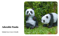 Energy Saving Solar Panda Light Waterproof Panda Garden Statue Weather-Resistant for Children, Lawn, Courtyard, Patio