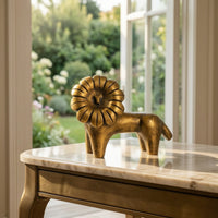 Lion Figurine lion Sculpture Stylized Decor for TV Cabinet, Reception