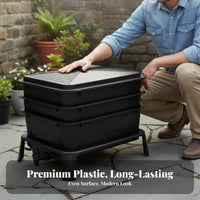 Red Wiggler Farming Box Easy to Use Vermicompost Bin Kitchen Waste Composter Composting Creature Farm