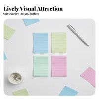 50 Sheets Sticky Note Pad Assorted Colors Self Notepad Portable Self Notepad for Students, Professionals, School, Desk, Planners