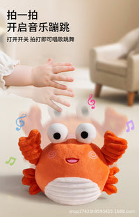 Crab Bouncing Ball Toy with Music, Storytelling, and Repeating Function for Early Education
