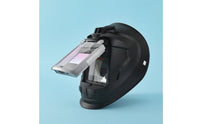 Fusing Helmet with Flip-up Lens Fullcomplete-Coverage Auto-Darkening Fusing Headgear Heat-Resistant Guarding Gear for Fabricators, Garage