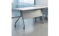 Hinged-Top Training Table Space-Saving Portable Instruction Desk Easy to Clean Presentation Desk