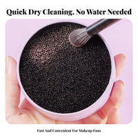 No Water Needed Makeup Brush Cleaning Box Waterless Dry Makeup Brush Cleaner Reusable for Travel, Dressing Table, Bathroom