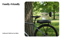 Rear Bike Passenger Cushion Soft Padding Backrest Support for Weekend Trips