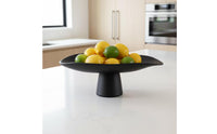 Fruit Bowl Elegant Resin Pedestal Dish Versatile Oval Centerpiece Bowl for Living Room