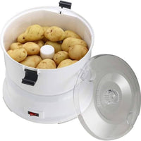 Electric Potato Skin Remover Countertop Vegetable Processor with Transparent Lid Kitchen Appliance Automatic for Home Cooks