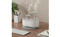 Quiet Operation LED Night Light Humidifier Waterless Auto Shut-Deactivate High-Frequency Mist Humidifier 3 Timer Settings Desktop Raindrop Dispenser for Bedroom