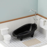 Realistic Design Doll Bathtub Polished Surfaces Miniature Bathtub Promotes Skill Development for Children, Dollhouse, Display, Photography