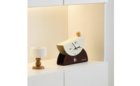 Sculptural Clock Decorative Clock with Arched Base Classic for Entryway, Office