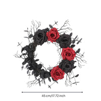 Gothic Wreath Red Halloween Wreath Elegant for Entryway, Homeowners