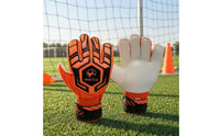 Goalkeeper Gloves with Finger Protection Guarding Goalkeeper Gloves with Finger Saves Adjustable for Goalkeepers, Young Goalies