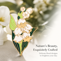 Enamel Iris Flower Brooch Pin for Women, Elegant Floral Lapel Pin Badge