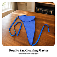 Double-Sided Fleece Saxophone Swab Tapered Saxophone Body Swab Pull Cords Wind Instrument Care Finished Edges
