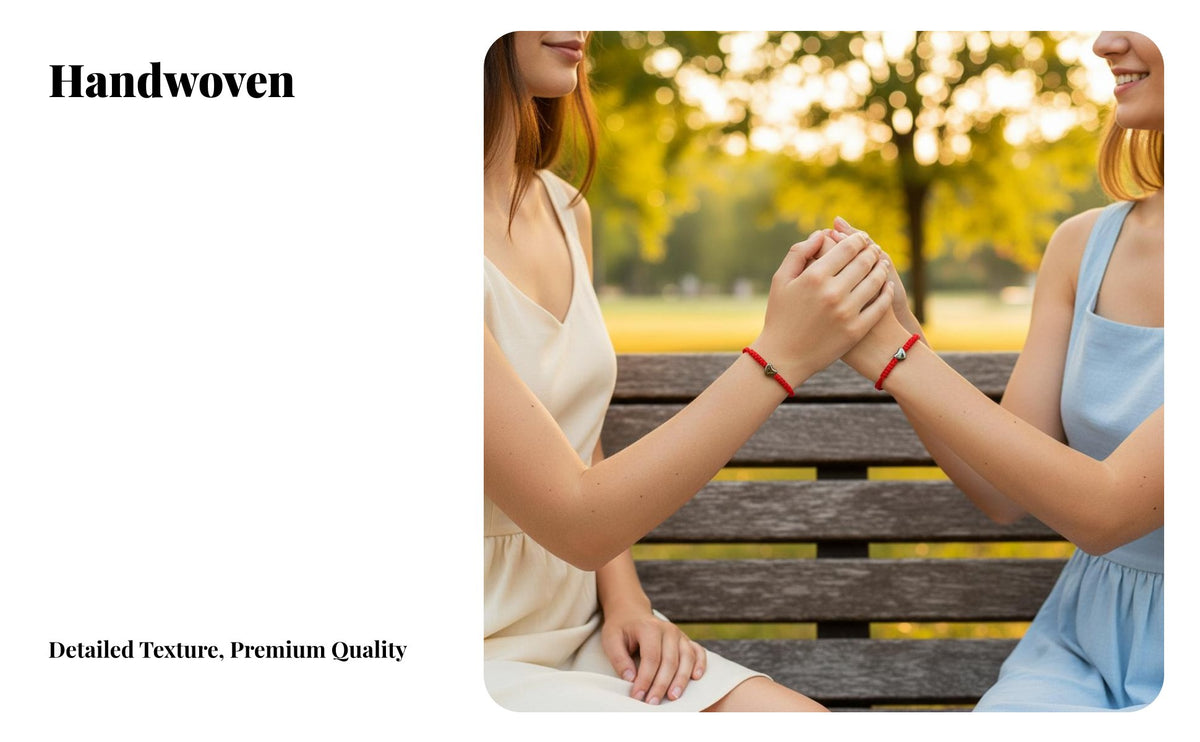 Heart Charm Friendship Bracelet Handmade Heart Charm Bracelet Comfortable Wear for Friends, Couples