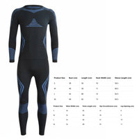 Ski Thermal Underwear Breathable Thermal Compression Set Multi-Directional Stretch Long Johns for Men