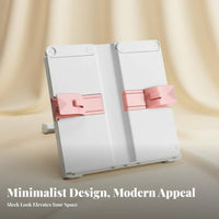 Multi-Functional Adjustable Folding Bookrest Multifunctional Reading Stand Portable and Foldable Book Holder Handsliberated for Students, Office Workers, Professionals, Desk, School, Library, Bedroom