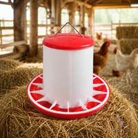 Yellow Chicken Feeders and Drinkers for Hens Chicks Ducks Pigeons, Automatic Chicken Feeder Large Chicken Feeder, Thickened Poultry Feeder Bucket