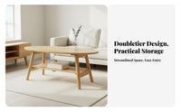 Small Space Solution Two-Tier Oval Coffee Table Nordic Design 2-Tier Oval Coffee Table Minimalist Aesthetic Living Room Furniture Multi-Functional for Apartment Dwellers, Homeowners, Pet Owners, Lounge Area, Home Office, Balcony, Bedroom