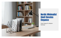 Metal Bookend, Creative Desktop Divider, Office & Student Organizer, Minimalist Nordic Design