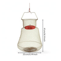 Foldable Catch-Holding Keep Net with Buoy Floating Wire Catch-Holding Basket Heavy Duty Quick Drying for Anglers