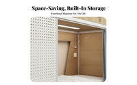 Single Storage Loft Bed Sturdy Construction Metal Frame Capsule Bed Guardrails Bedroom Furniture for Teens, Small Areas, Dorm Room, Apartment