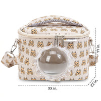 Portable Pet Bag with Circular Window, Breathable Pet Carrier for Outdoor Travel, Small Pet Bag with Shoulder Strap and Single Shoulder Design