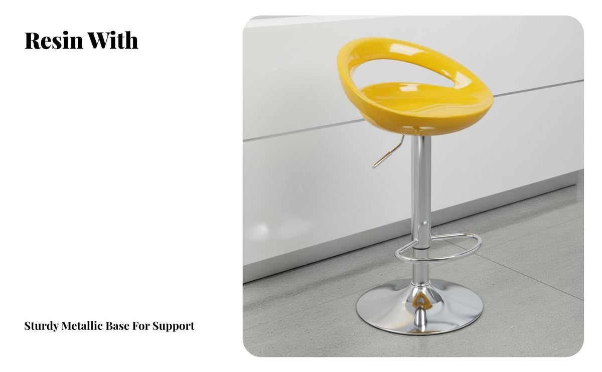 Modern Design Adjustable Swivel Stool With Footrest Adjustable Swivel Seat Ergonomic Backrest Bar Chair Stable Base for Receptionists, Business Owners, Homeowners, Reception Desk, Cafe, Counter, Kitchen