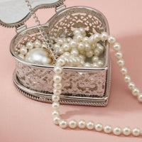 Heart-Shaped Jewelry Box Compact Small Container Dust Protection Storage Item
