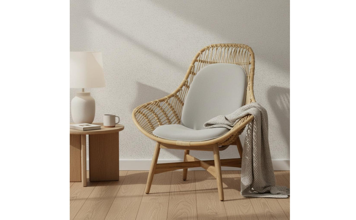 Waterproof Balcony Wicker Furniture Set Sunproof Balcony Chair Set Woven Design Wicker Armchair Weather-Resistant for Outdoor, Patio