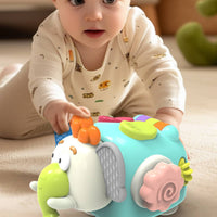 Tactile Sensory Elephant Textured Elephant Toy Colorful Fine Motor Toy Interactive for Babies, Toddlers, Travel, Car Seat, Stroller