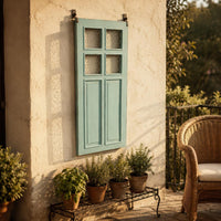 Wooden Fake Door Farmhouse Rustic Wall Door Decor Distressed Finish for Balcony