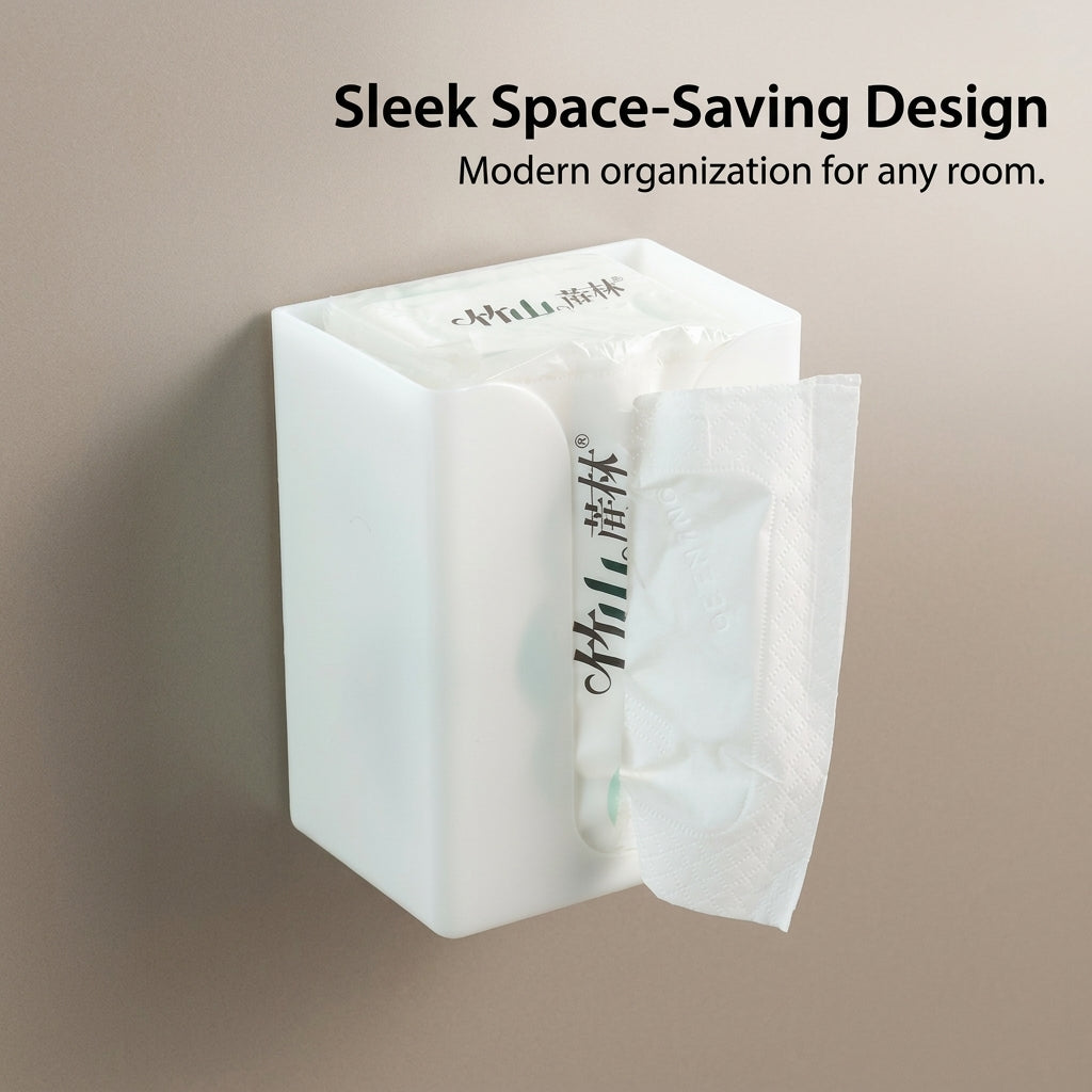 Bedroom Wall Mounted Tissue Box Holders, Decorative Rectangular Dispenser for Families, Punch Holder for Home, Creative 3D Design for Versatile Use