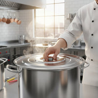 Easy to Clean Stock Pot Lid Long-Lasting Stockpot Lid Replacement Stock Pot Cover Universal for Home Cooks, Chefs, Kitchen, Restaurant, Catering