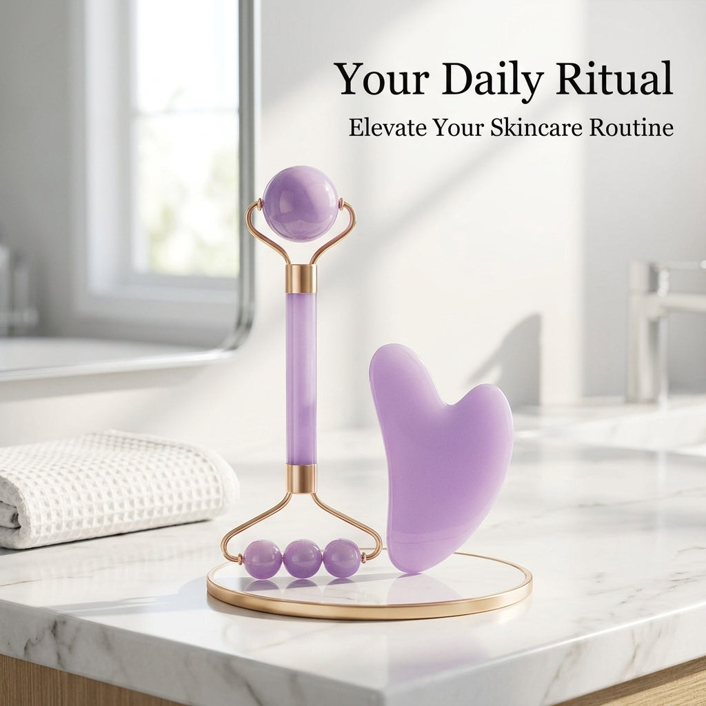 Double Ended Roller and Set, Eye and Face Massage for Facial Contouring, Lightweight Design for Skincare Lovers