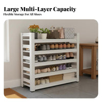 Metal Footwear Storage Unit Large Capacity Multi-Tier Shoe Rack Entryway Storage Shelf Dustproof Steel Construction for Hallway