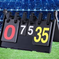 Tabletop Scoreboard with Flip Cards Waterproof Scorekeeper Manual for Badminton