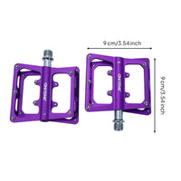 2 Pieces 3 Bearing Mountain Bike Pedal Hollow Design Aluminum Alloy Pedal High Strength for Away from Paved Roads-Road Cycling