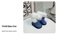 1:6 Miniature Doll Snow Boots Doll Boots Furry Lining for Hobbyists, Dioramas