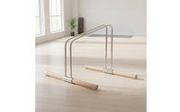 Bike Stand with Wooden Rails Non-Slip Indoor Bike Floor Stand Freestanding Bike Parking Rack for Cyclists, Apartment, Living Room, Garage