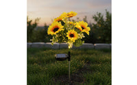Waterproof Sunflower Garden Stake Light Weather Resistant Solar Sunflower Light Automatic On/deactivate Outdoor Ground Stake Lighting Easy Installation for Holiday Decoration, Lawn, Yard, Patio