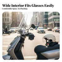 3C Certified Electric Motorcycle Half Helmet All-Season Large Size Safety Helmet Comfortable Fit Safety Headwear Quick Release Buckle for Men, Women, Commuting, City Riding