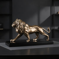 Lion Sculpture with Base Carved Lion Sculpture Detailed for Art Collectors, Office